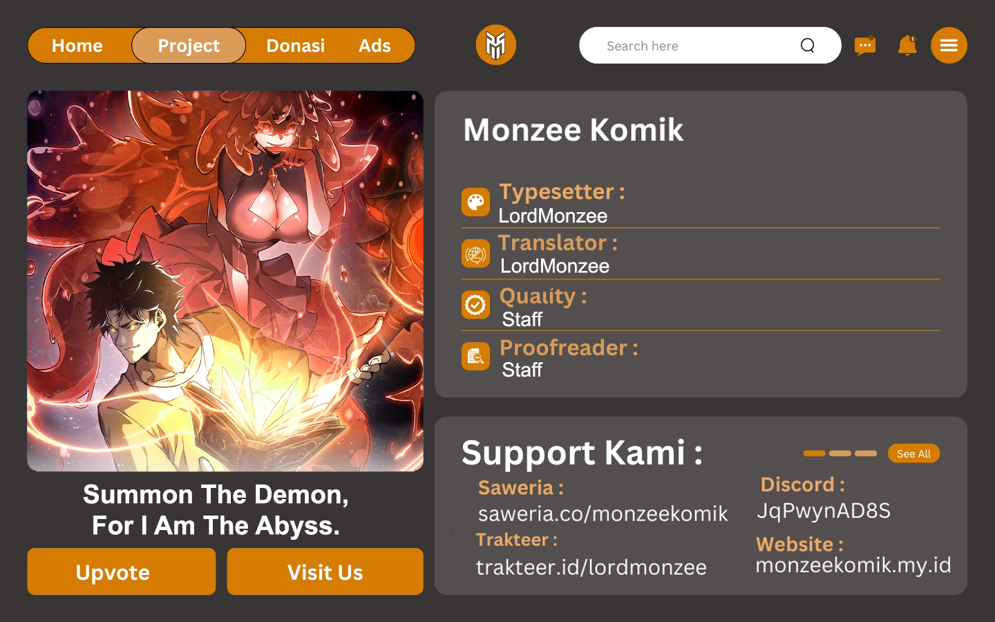 Summon The Demon, For I Am The Abyss Chapter 03 Bahasa Indonesia