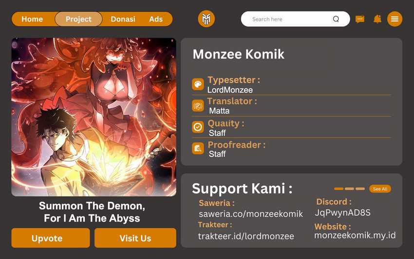 Summon The Demon, For I Am The Abyss Chapter 12 Bahasa Indonesia