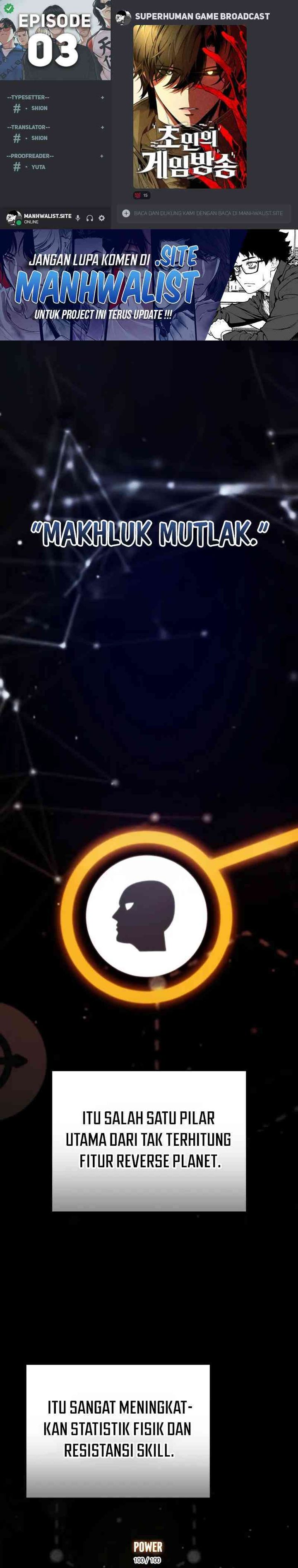 Superhuman Game Broadcast Chapter 03 Bahasa Indonesia