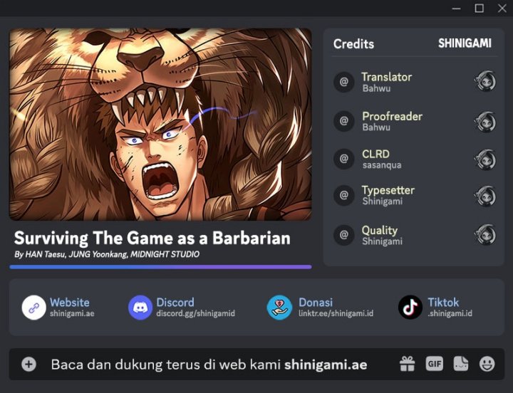 Survive as a Barbarian in the Game chapter 105