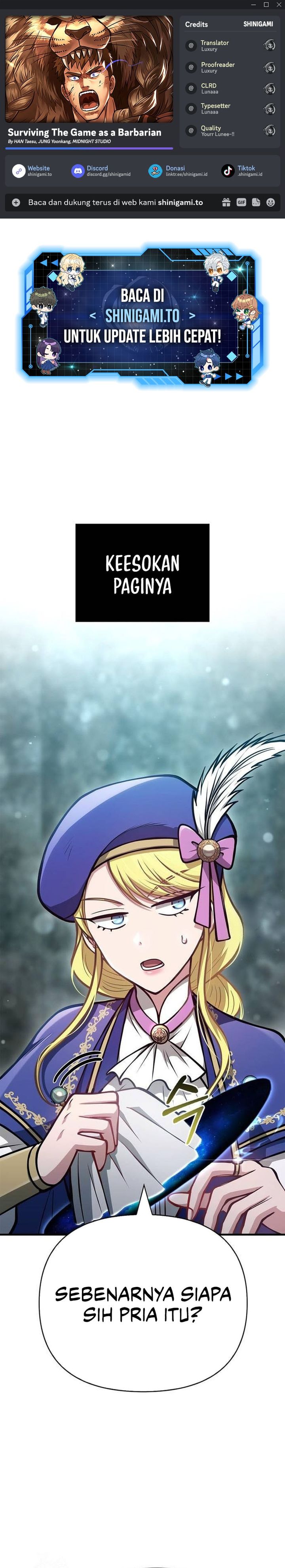 Survive as a Barbarian in the Game Chapter 111 Bahasa Indonesia