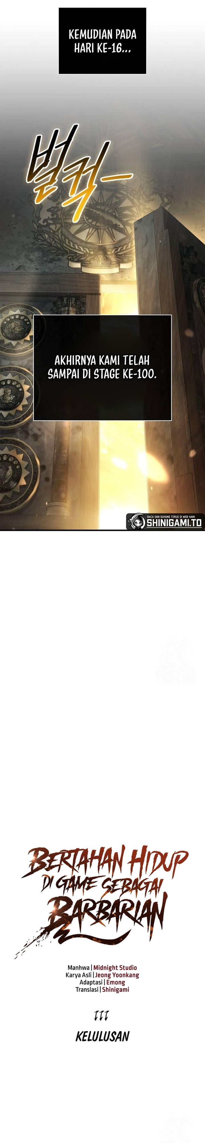 Survive as a Barbarian in the Game Chapter 111 Bahasa Indonesia