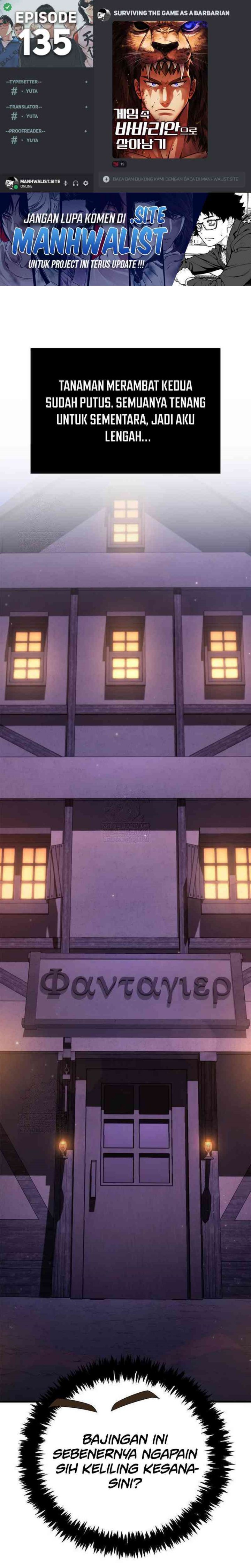 Survive as a Barbarian in the Game Chapter 135 Bahasa Indonesia