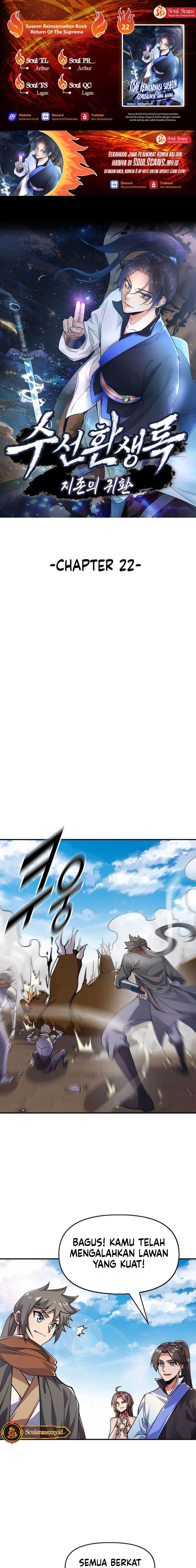 Suseon Reincarnation Book Return Of The Supreme Chapter 22 Bahasa Indonesia