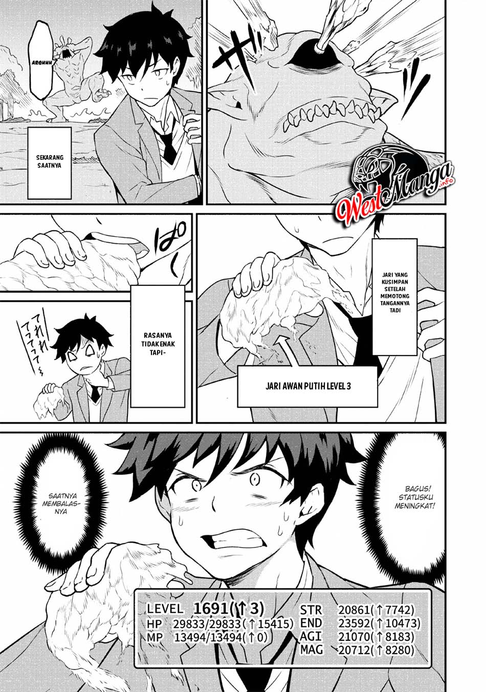 Taberu dake de Level-Up! Damegami to Issho ni Isekai Musou chapter 16