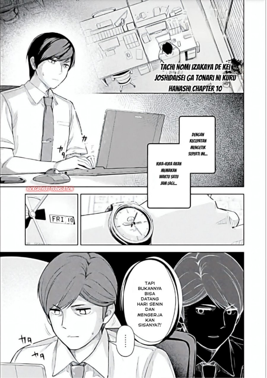 Tachi Nomi Izakaya De Kei Joshidaisei Ga Tonari Ni Kuru Hanashi Chapter 10 Bahasa Indonesia