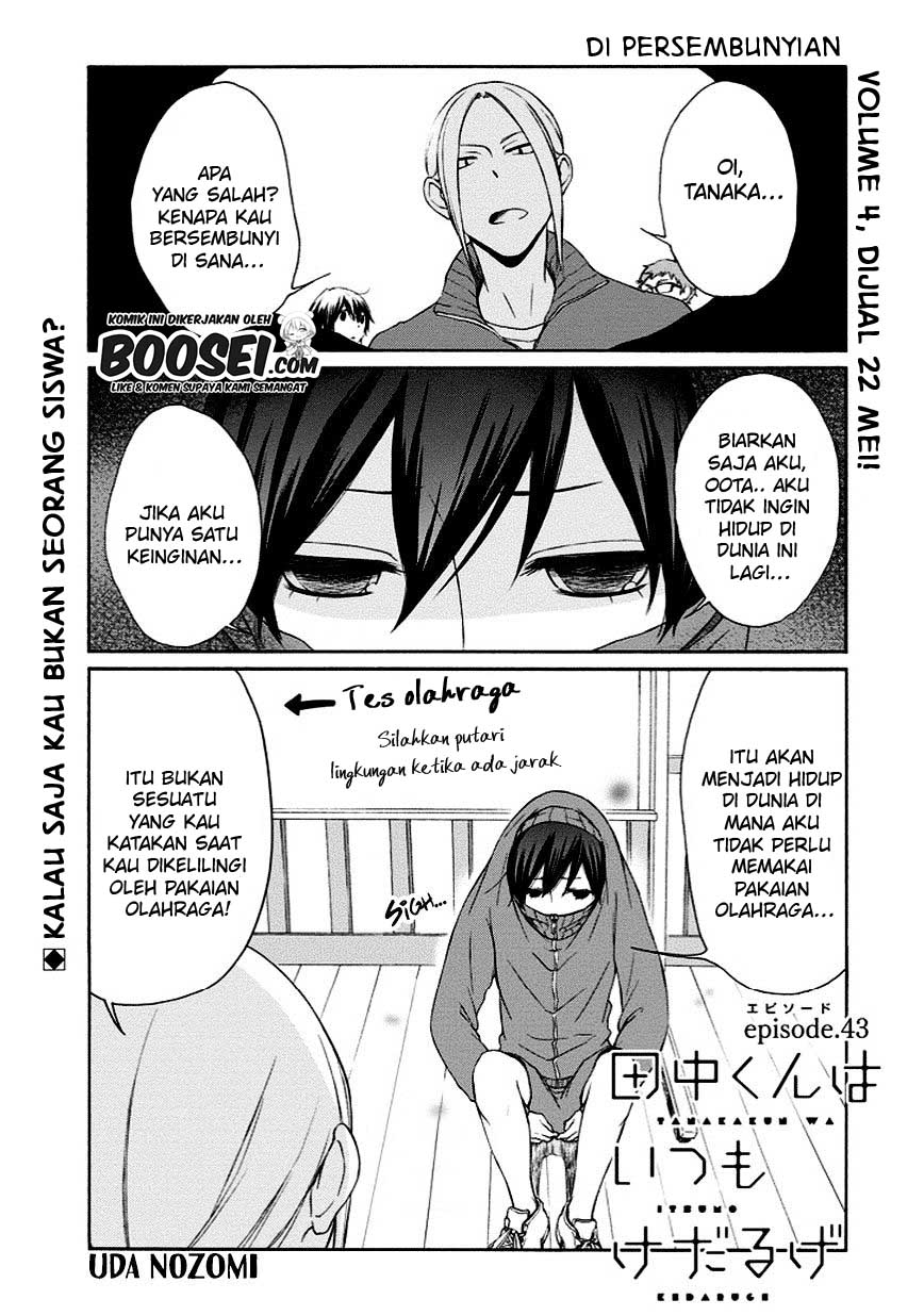 Tanaka-kun wa Itsumo Kedaruge Chapter 43 Bahasa Indonesia