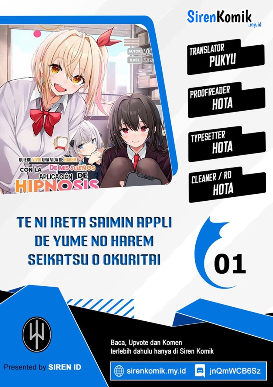 Te ni Ireta Saimin Appli de Yume no Harem Seikatsu o Okuritai Chapter 01 Bahasa Indonesia