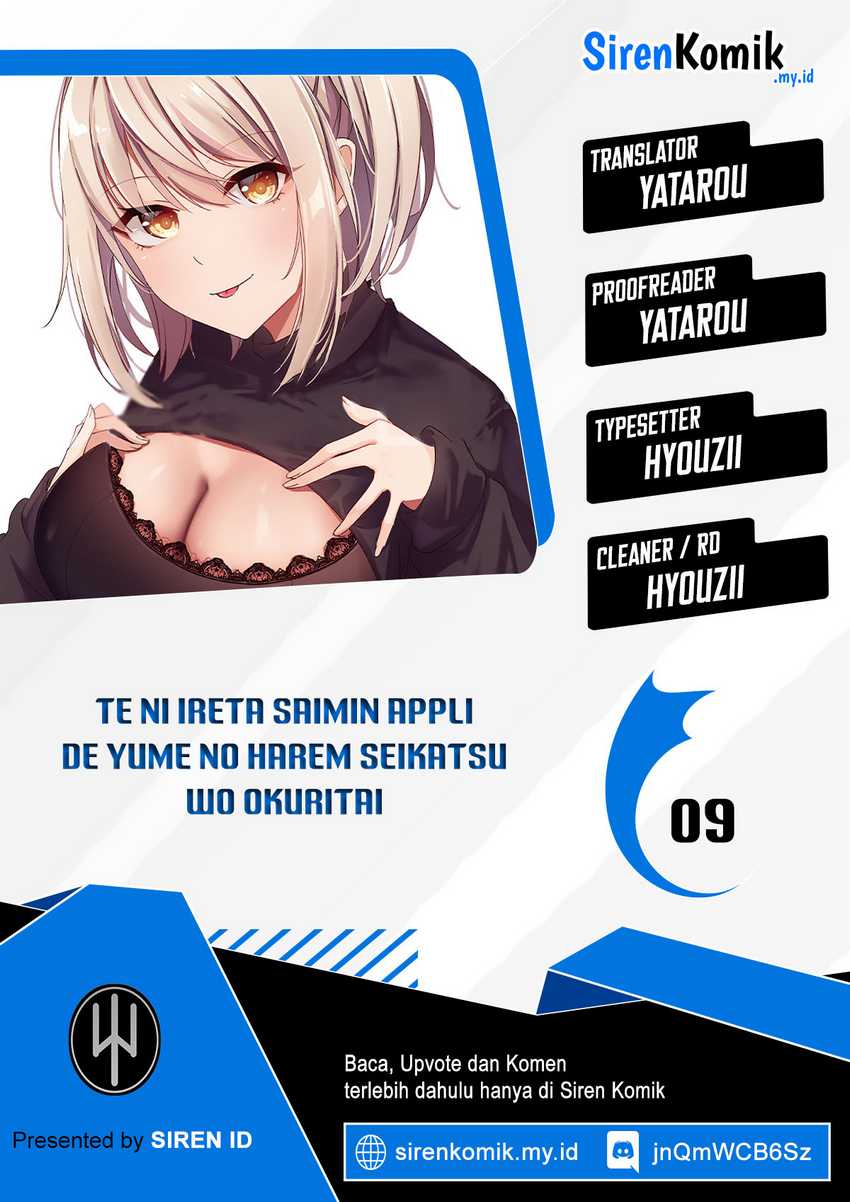 Te ni Ireta Saimin Appli de Yume no Harem Seikatsu o Okuritai Chapter 09 Bahasa Indonesia