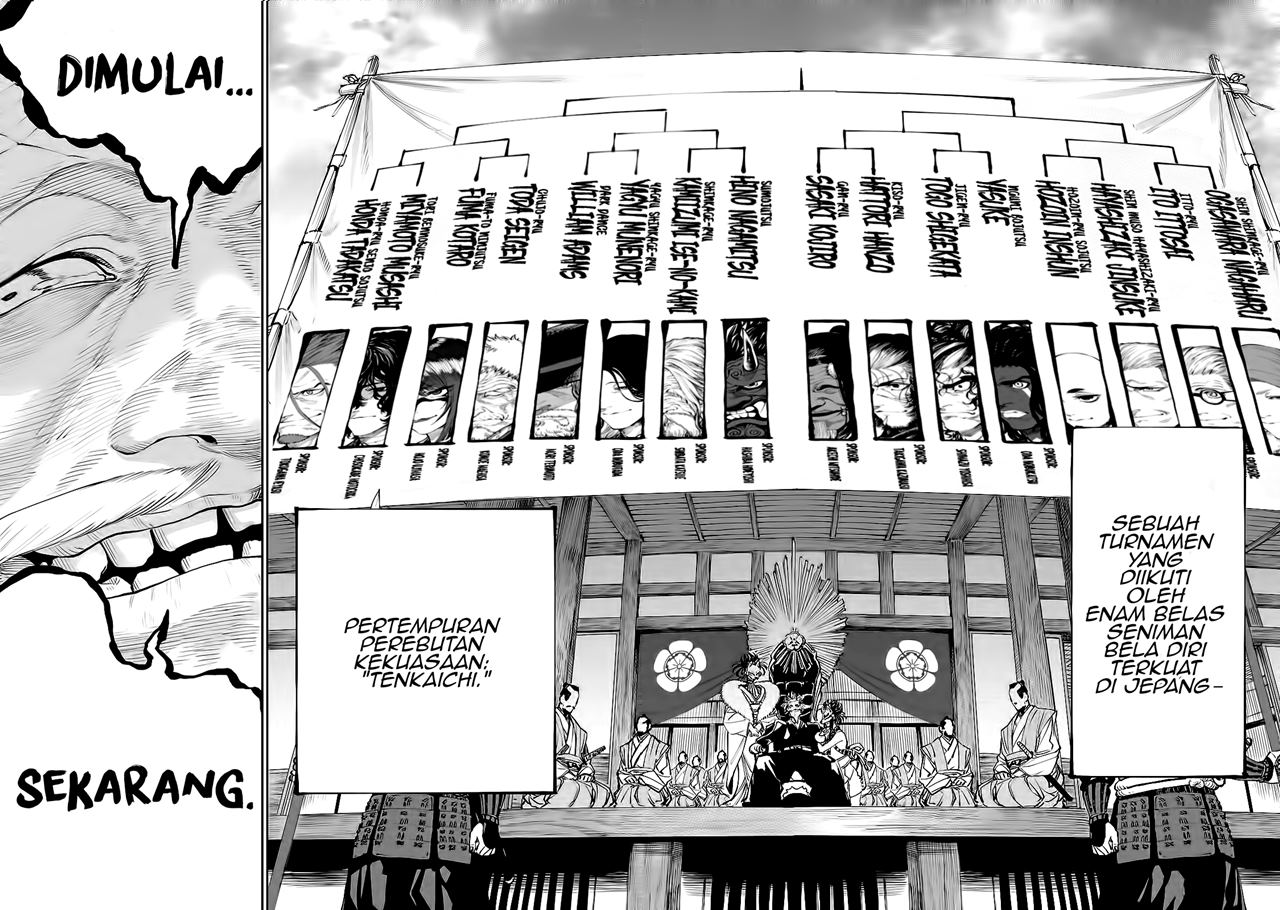 Tenkaichi – Nihon Saikyou Bugeisha Ketteisen Chapter 02.1 Bahasa Indonesia