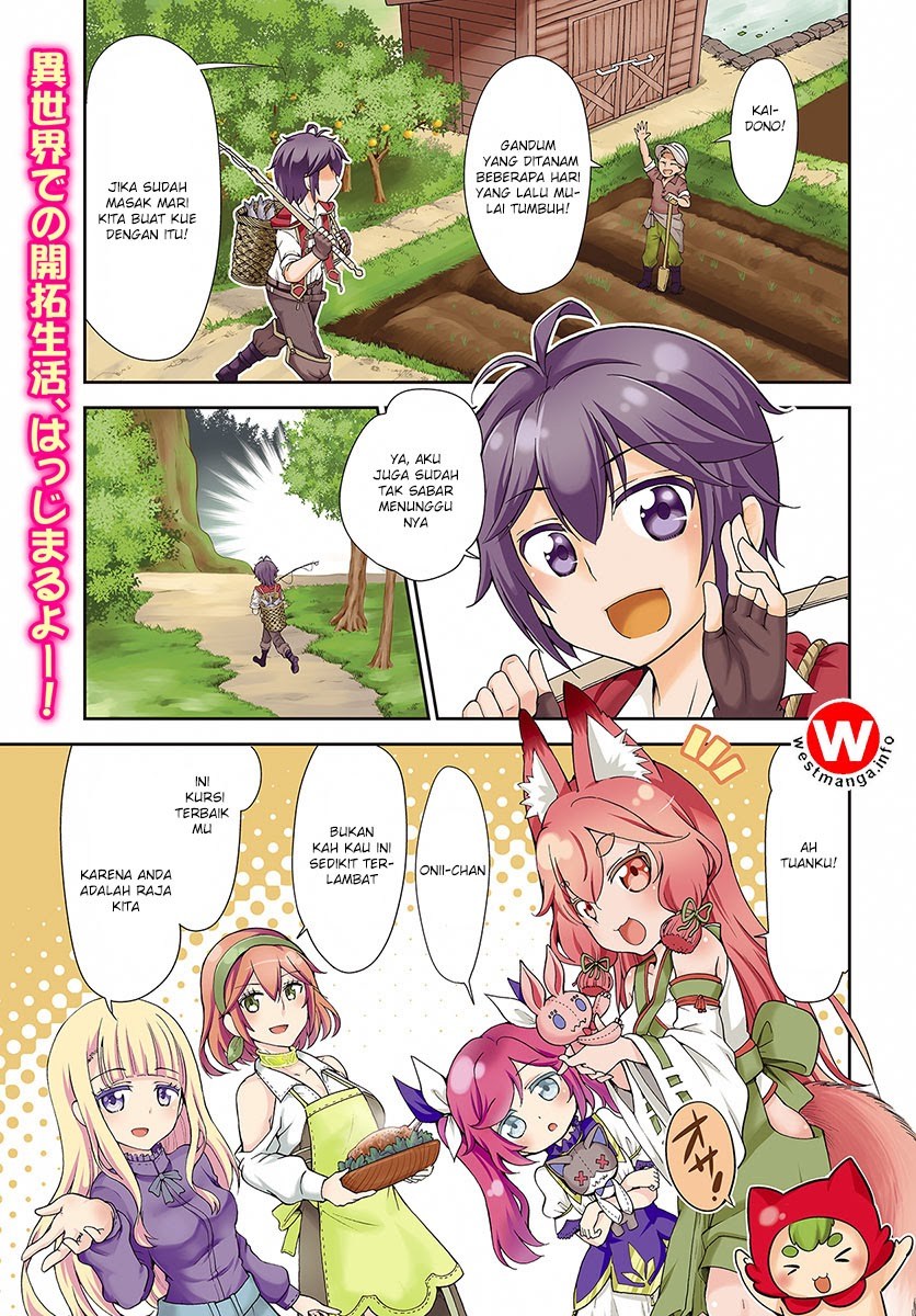 Tenohira Kaitaku Mura de Isekai Kenkokuki: Fueteku Yome-tachi to Nonbiri Mujintou Life chapter 1
