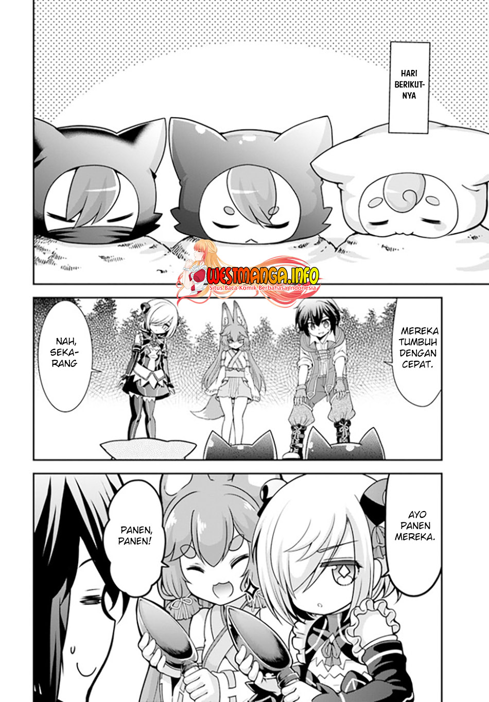 Tenohira Kaitaku Mura de Isekai Kenkokuki: Fueteku Yome-tachi to Nonbiri Mujintou Life chapter 36
