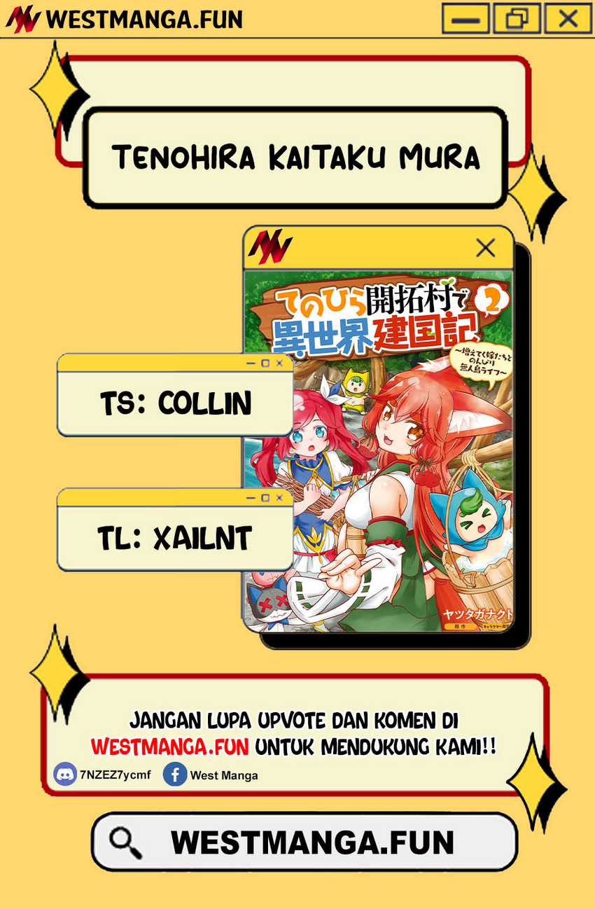 Tenohira Kaitaku Mura de Isekai Kenkokuki: Fueteku Yome-tachi to Nonbiri Mujintou Life Chapter 56 Bahasa Indonesia