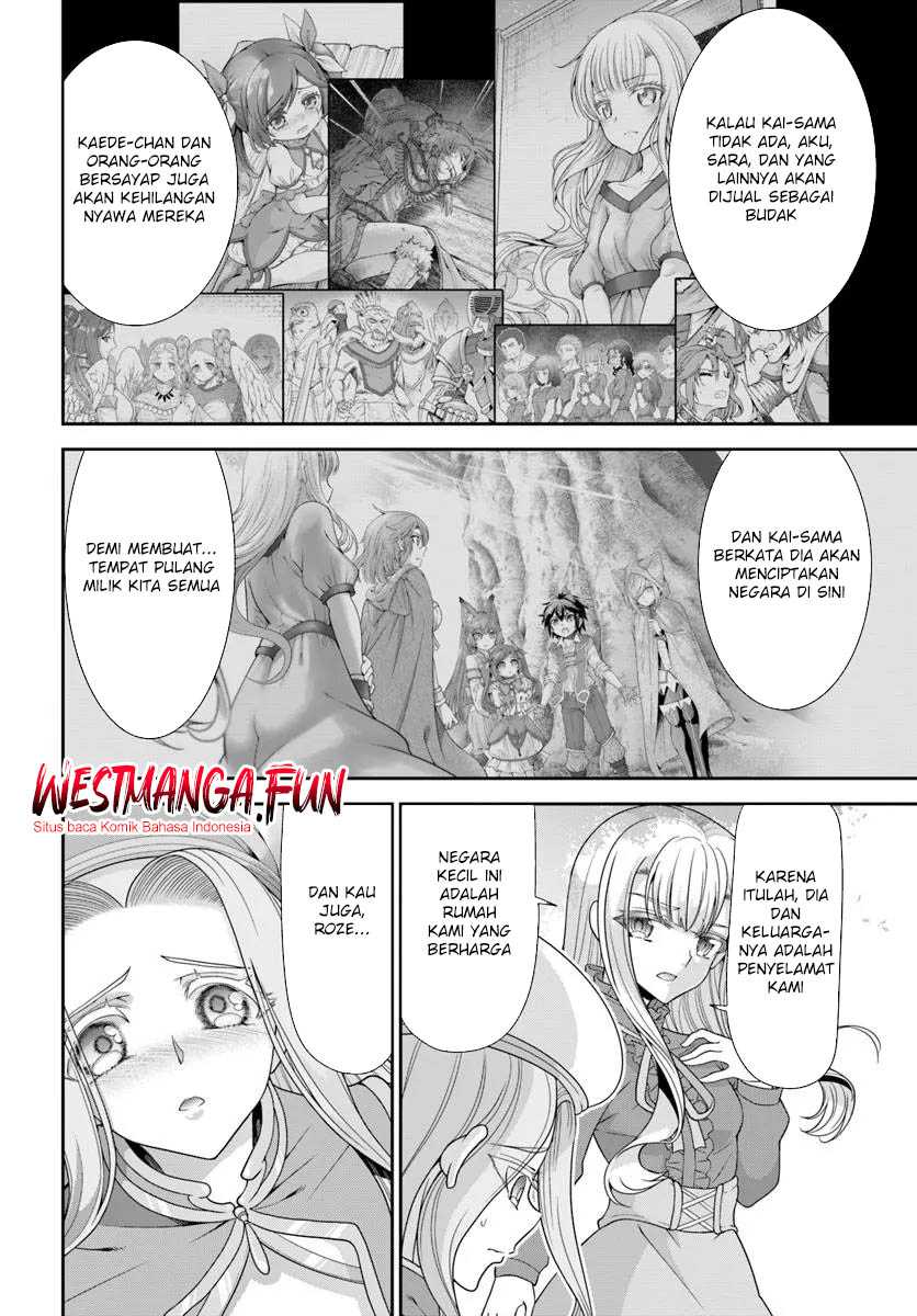 Tenohira Kaitaku Mura de Isekai Kenkokuki: Fueteku Yome-tachi to Nonbiri Mujintou Life Chapter 56 Bahasa Indonesia