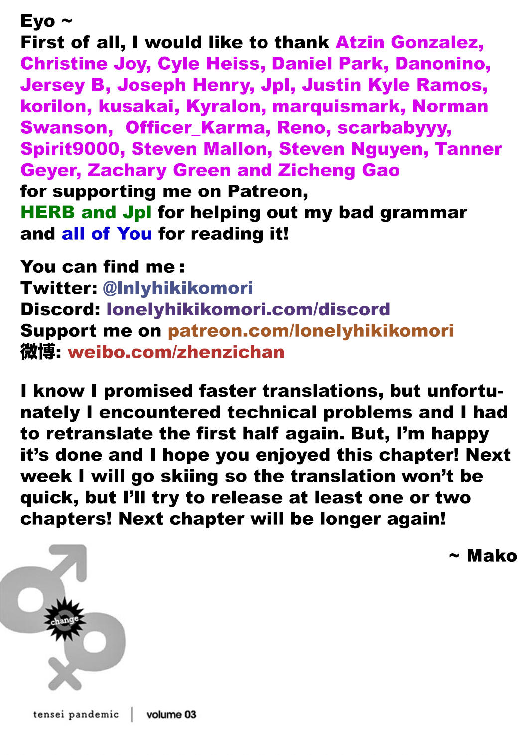 Tensei Pandemic Chapter 17 Bahasa Indonesia