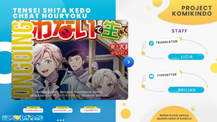 Tensei Shita Kedo Cheat Nouryoku wo Tsukawanai De Ikite Miru Chapter 04.1 Bahasa Indonesia