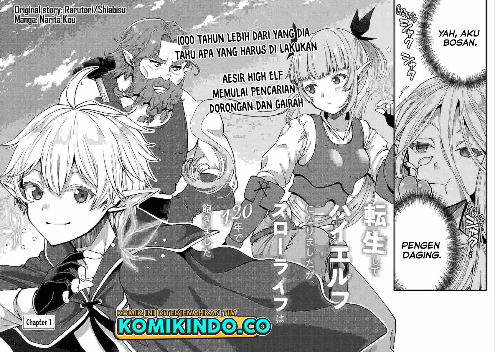 Tensei Shite High Elf ni Narimashitaga, Slow Life wa 120-nen de Akimashita Chapter 01 Bahasa Indonesia