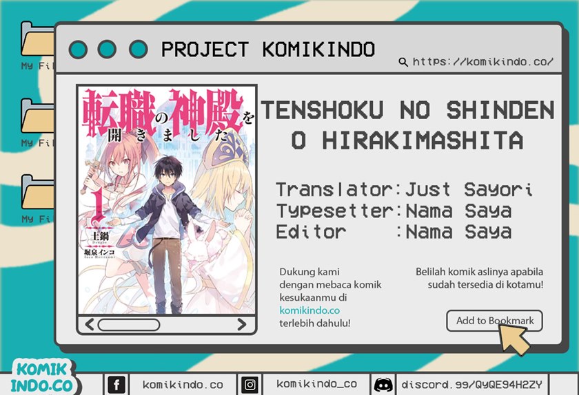 Tenshoku no Shinden wo Hirakimashita chapter 14