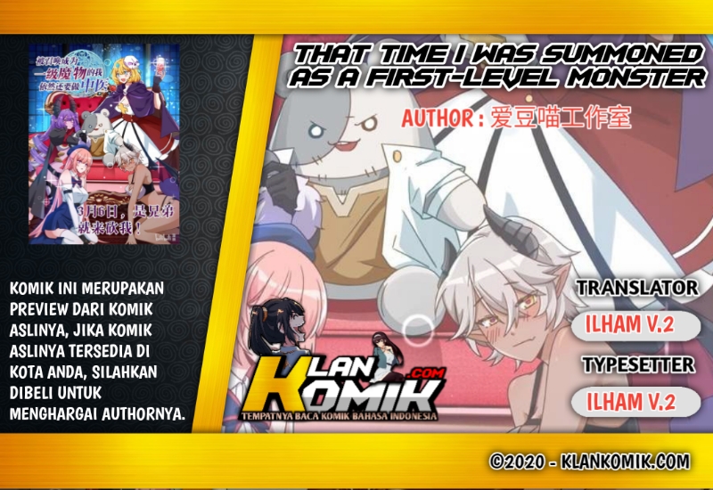 That Time I Was Summoned As A First-Level Monster Chapter 00 Bahasa Indonesia