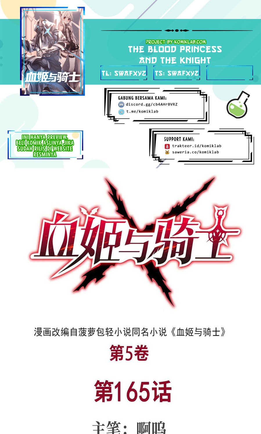 The Blood Princess And The Knight Chapter 165 Bahasa Indonesia