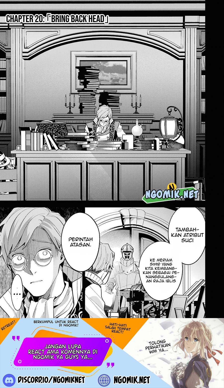 The Executed Sage is Reincarnated as a Lich and Starts an All-Out War Chapter 20 Bahasa Indonesia