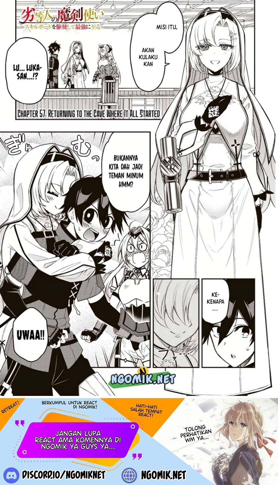 The Reincarnated Inferior Magic Swordsman Chapter 57 Bahasa Indonesia