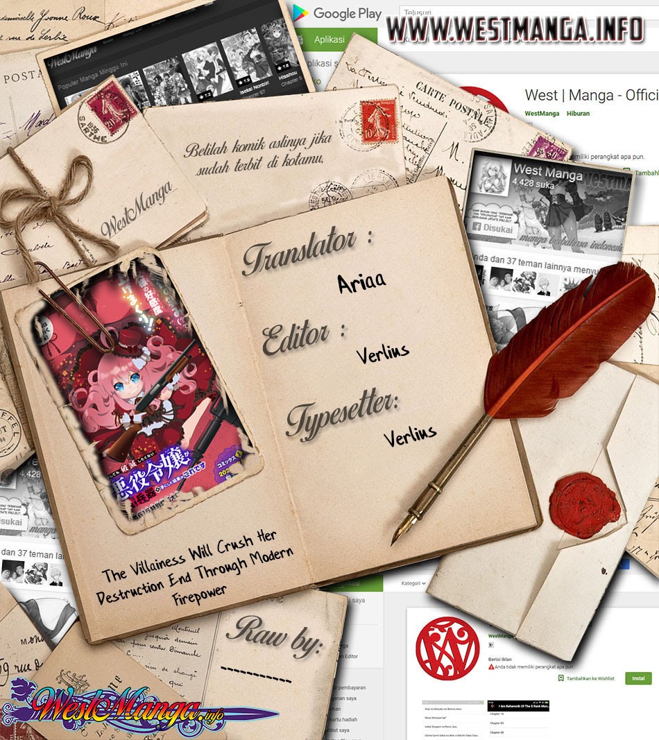 The Villainess Will Crush Her Destruction End Through Modern Firepower Chapter 24 Bahasa Indonesia