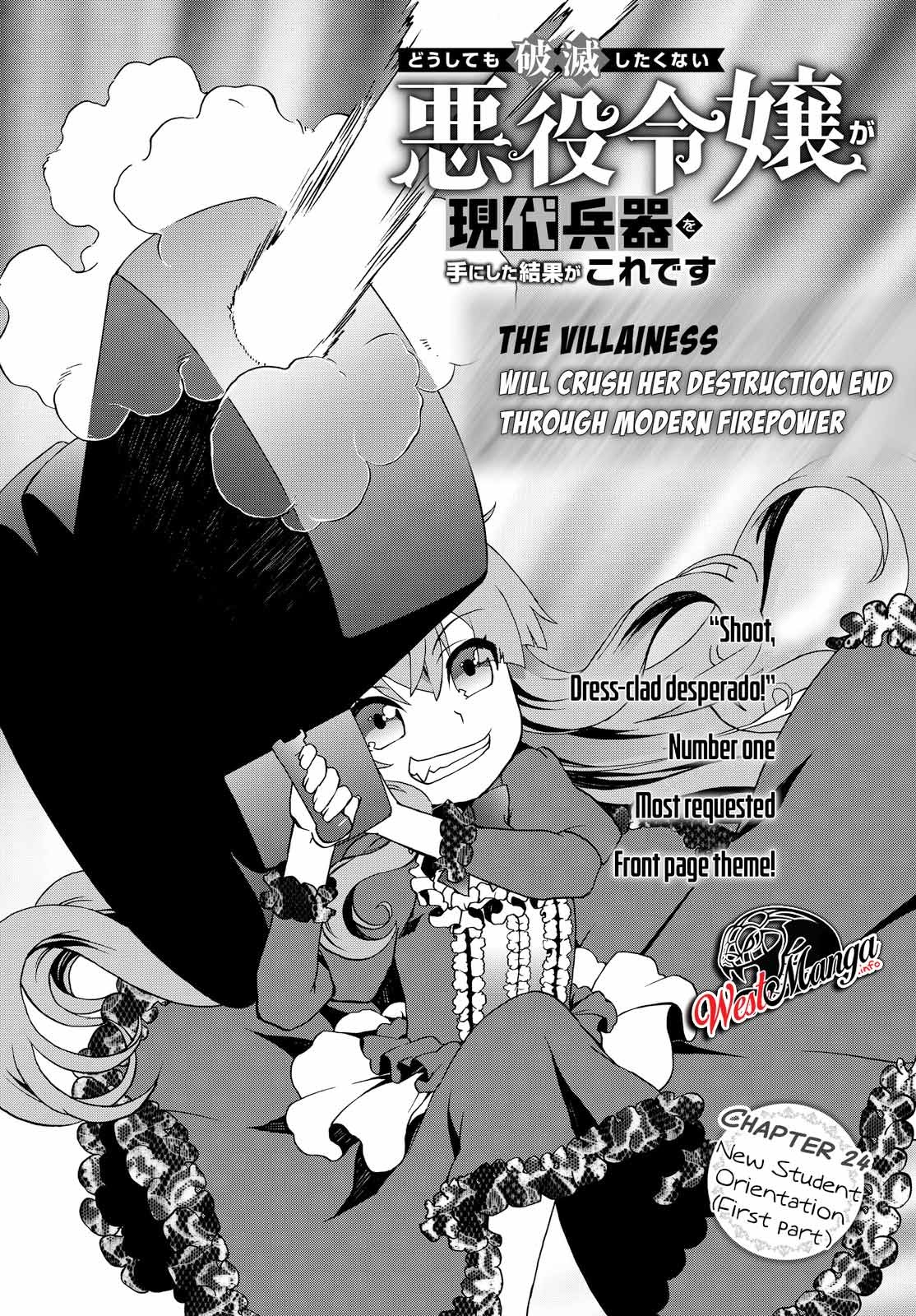 The Villainess Will Crush Her Destruction End Through Modern Firepower Chapter 24 Bahasa Indonesia