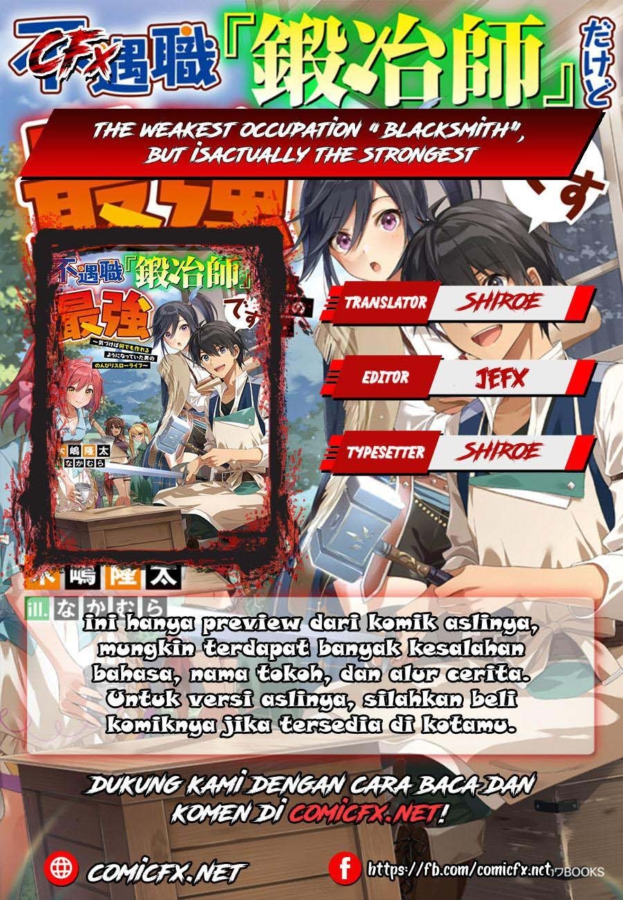 The Weakest Occupation “Blacksmith,” but It’s Actually the Strongest Chapter 03.1 Bahasa Indonesia