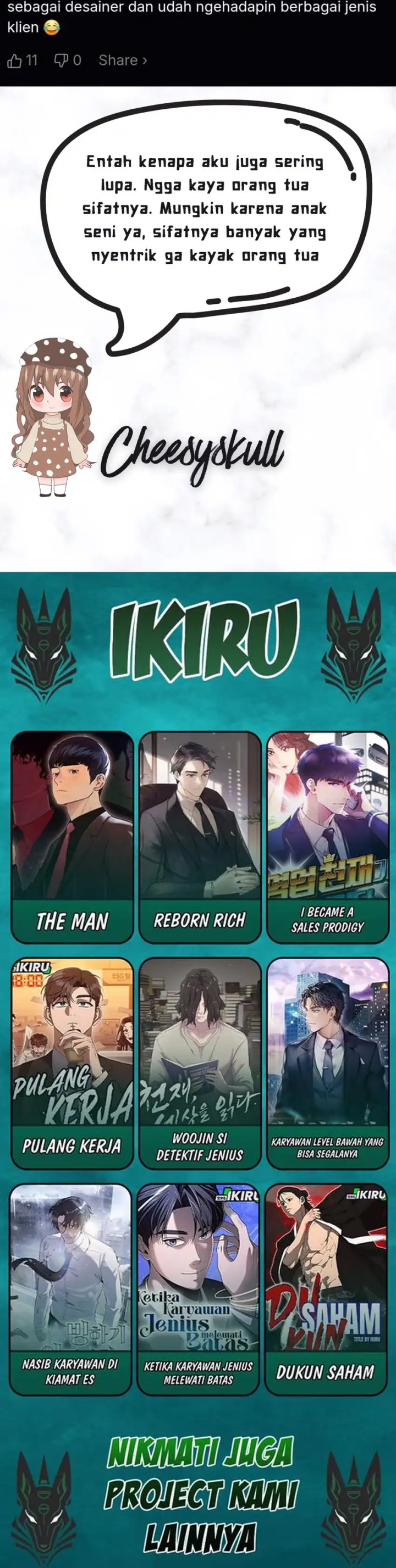 The Art Student Who Lived Twice Chapter 43 Bahasa Indonesia