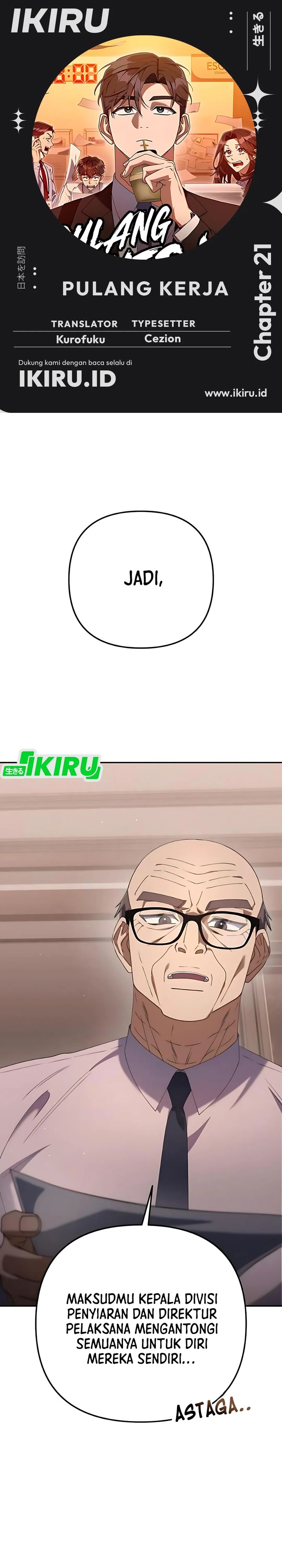 The Art of Leaving Work on Time (Off Work Today Too) Chapter 21 Bahasa Indonesia