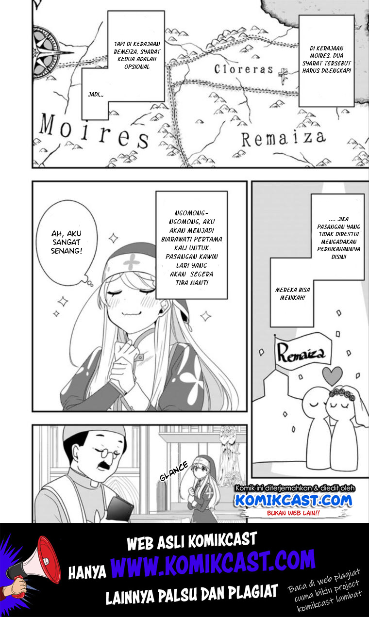 The Banished Villainess! Living the Leisurely Life of a Nun Making Revolutionary Church Food Chapter 07 Bahasa Indonesia