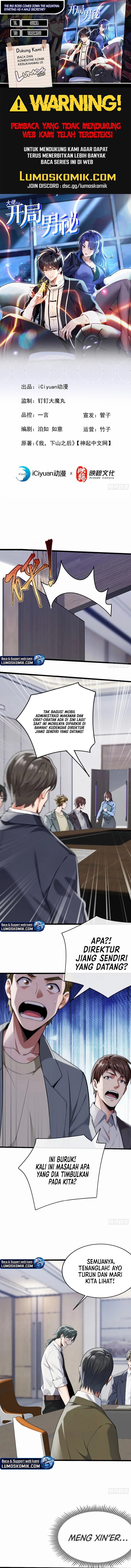 The Big Boss Comes Down the Mountain: Starting as a Male Secretary Chapter 19 Bahasa Indonesia