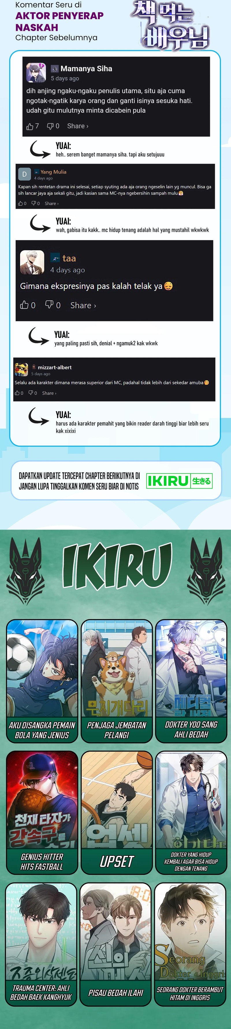 The Book-Eating Actor Chapter 36 Bahasa Indonesia