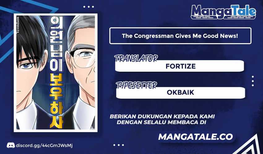 The Congressman Gives Me Good News! Chapter 27 Bahasa Indonesia