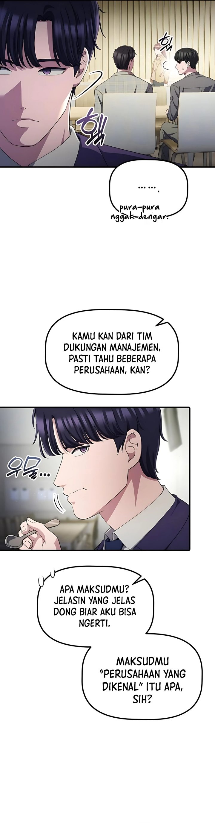 The Corporate Underdog Who Does Everything Right Chapter 43 Bahasa Indonesia