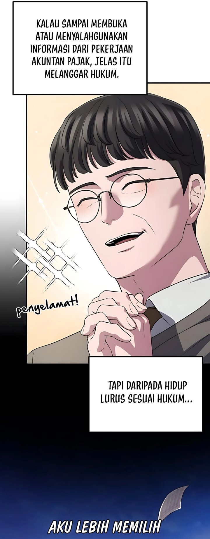 The Corporate Underdog Who Does Everything Right Chapter 43 Bahasa Indonesia