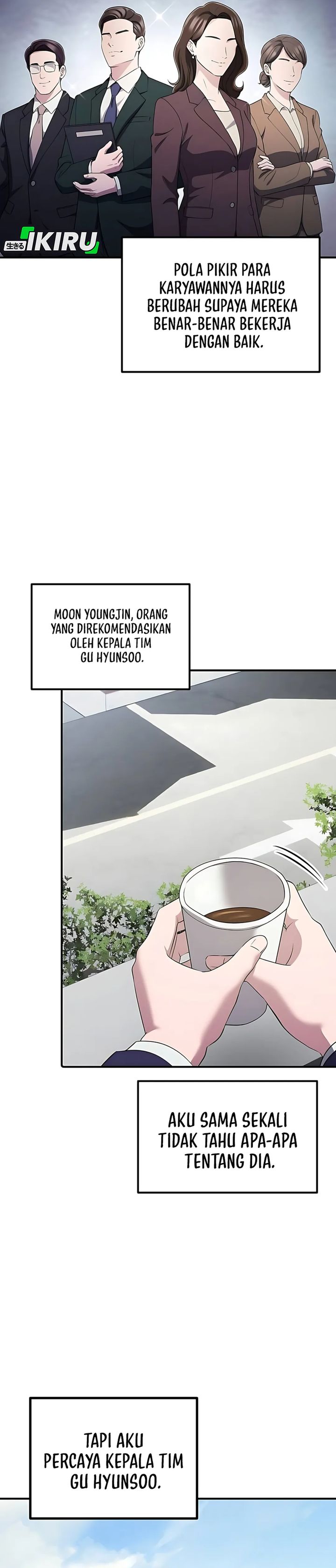 The Corporate Underdog Who Does Everything Right Chapter 54 Bahasa Indonesia