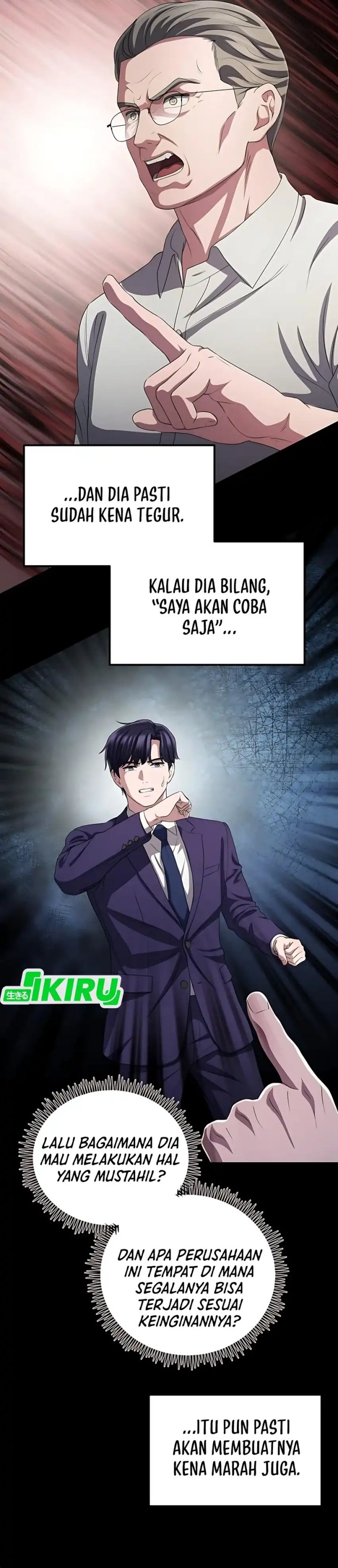 The Corporate Underdog Who Does Everything Right Chapter 59 Bahasa Indonesia