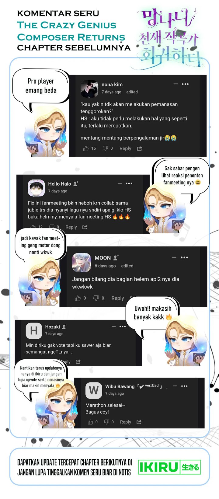 The Crazy Genius Composer Returns Chapter 65 Bahasa Indonesia