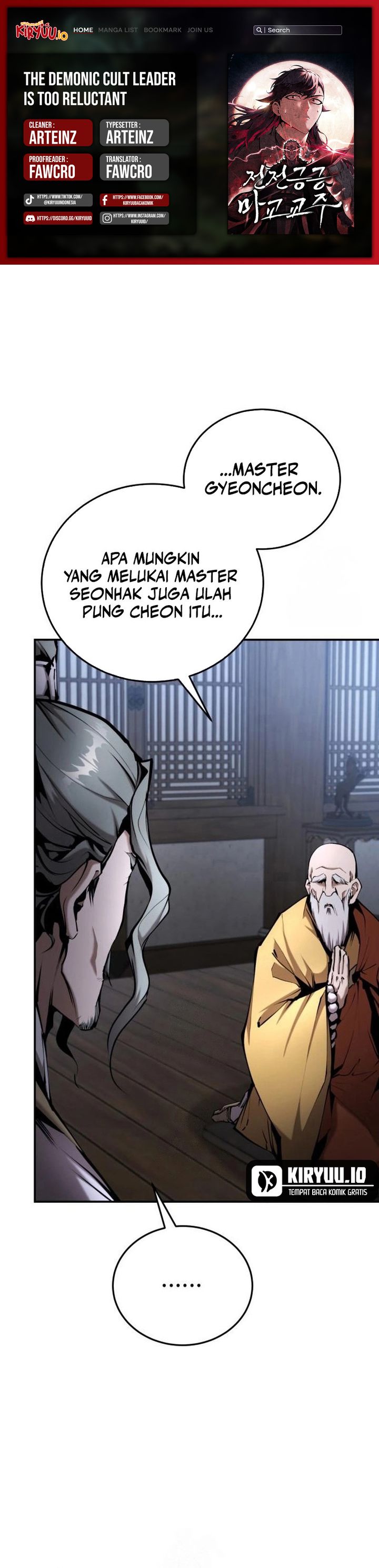 The Demonic Cult Leader Is Too Reluctant Chapter 60 Bahasa Indonesia