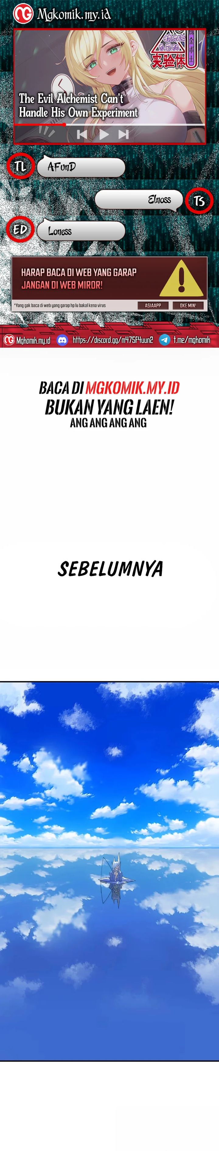 The Evil Alchemist Can’t Handle His Own Experiment Chapter 59 Bahasa Indonesia