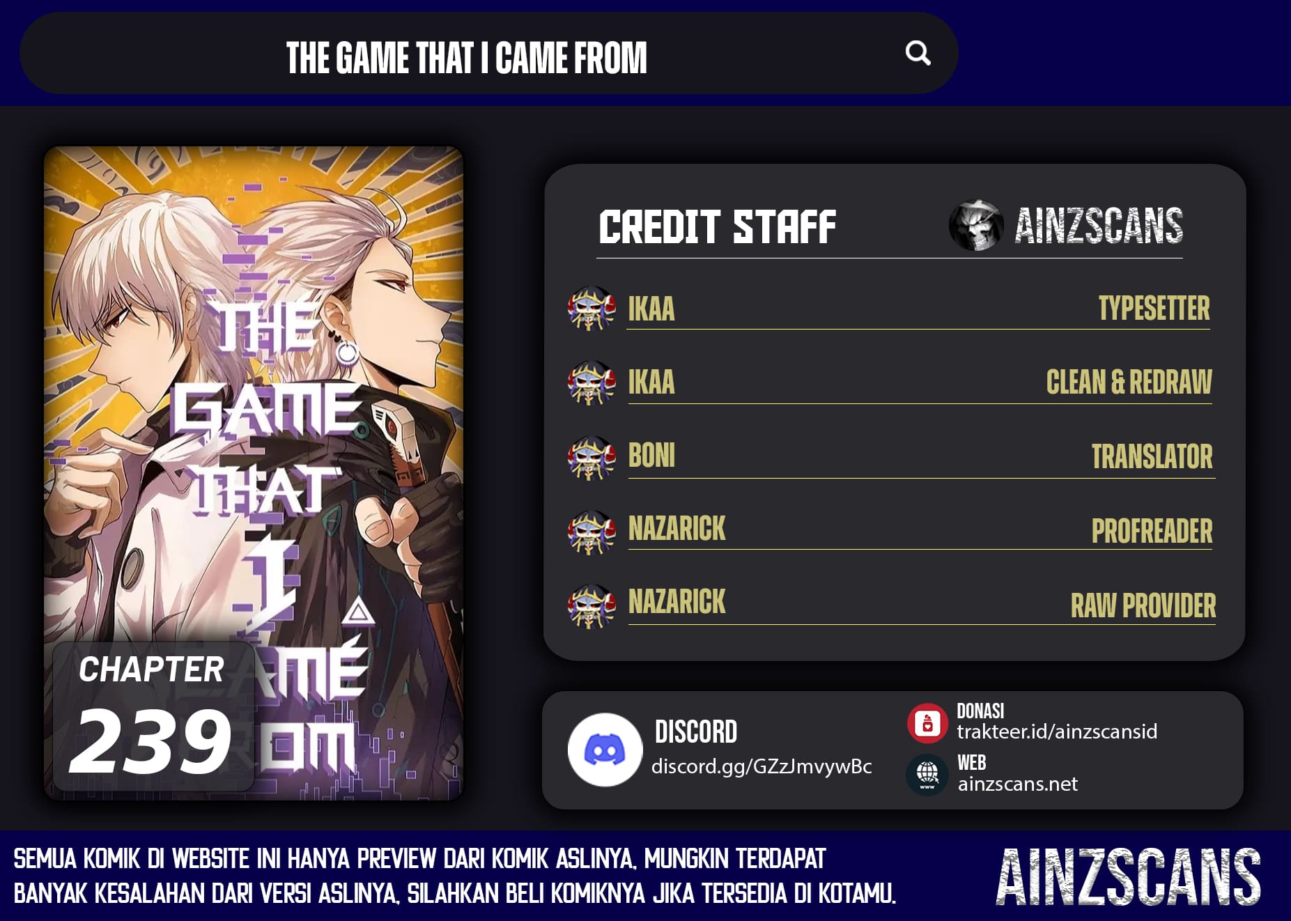 Dilarang COPAS - situs resmi www.mangacanblog.com - Komik the game that i came from 239 - chapter 239 240 Indonesia the game that i came from 239 - chapter 239 Terbaru 0|Baca Manga Komik Indonesia|Mangacan