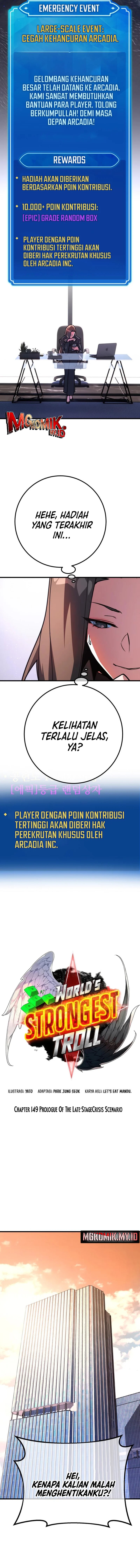 The Game’s Top Troll Chapter 149 Bahasa Indonesia