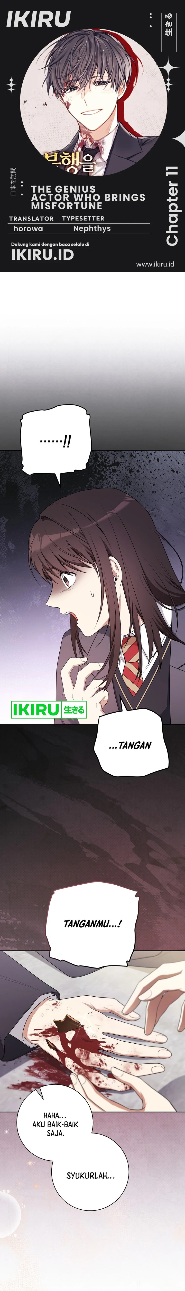 The Genius Actor Who Brings Misfortune Chapter 11 Bahasa Indonesia