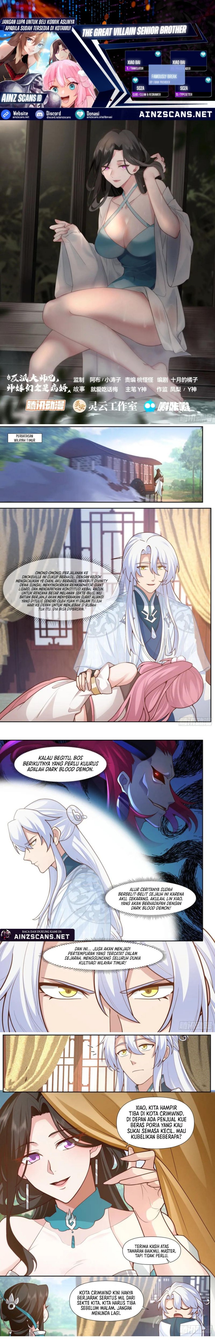 The Great Villain Senior Brother and All of His Yandere Junior Sisters Chapter 161 Bahasa Indonesia