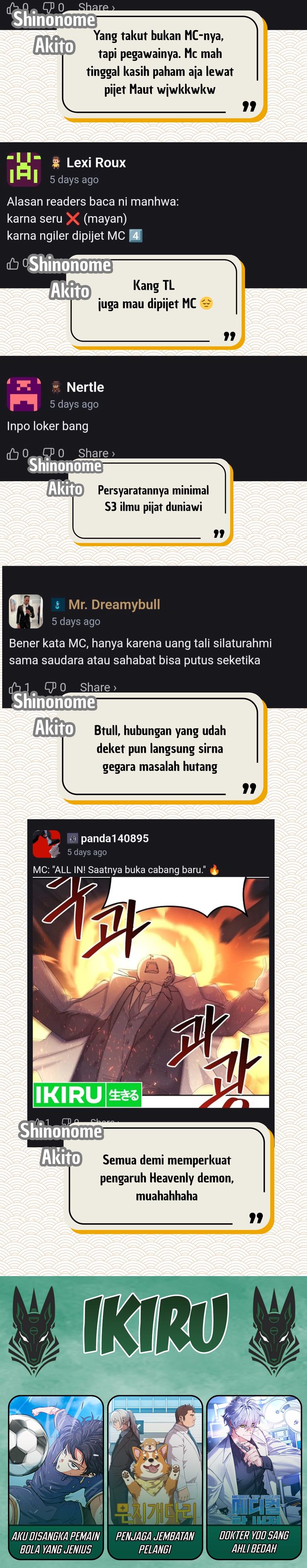 The Heavenly Demon Will Give You a Massage Chapter 72 Bahasa Indonesia