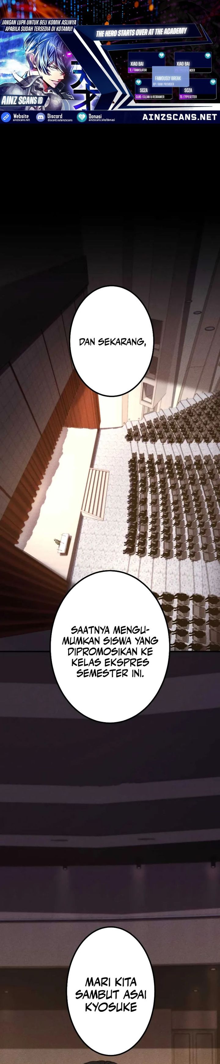 The Hero Starts Over at the Academy Chapter 24 Bahasa Indonesia