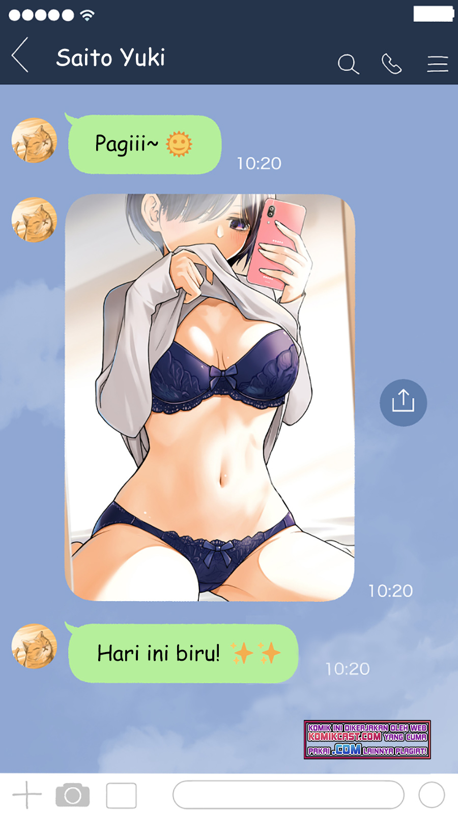 The Kouhai Who Reports the Color of Her Underwear to Me Every Morning for Some Reason Chapter 03 Bahasa Indonesia