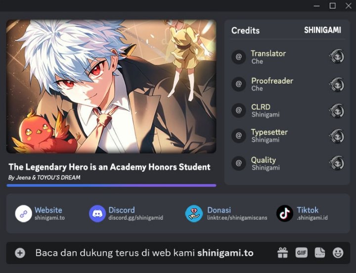 The Legendary Hero Is an Academy Honors Student Chapter 57 Bahasa Indonesia